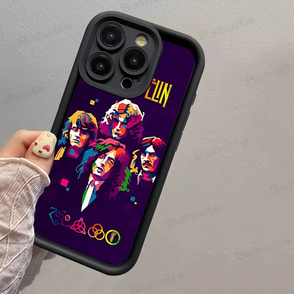 Rock L-Led Vintage Band Z-Zeppelin Phone Case For IPhone 17 16 15 14 13 12 11 Pro Max 16E Plus INS Soft Cover
