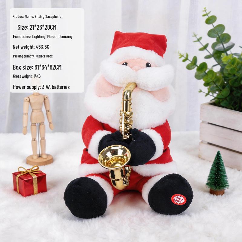 Electric Climbing Ladder Santa Claus Toy for Kids' Christmas Decoration