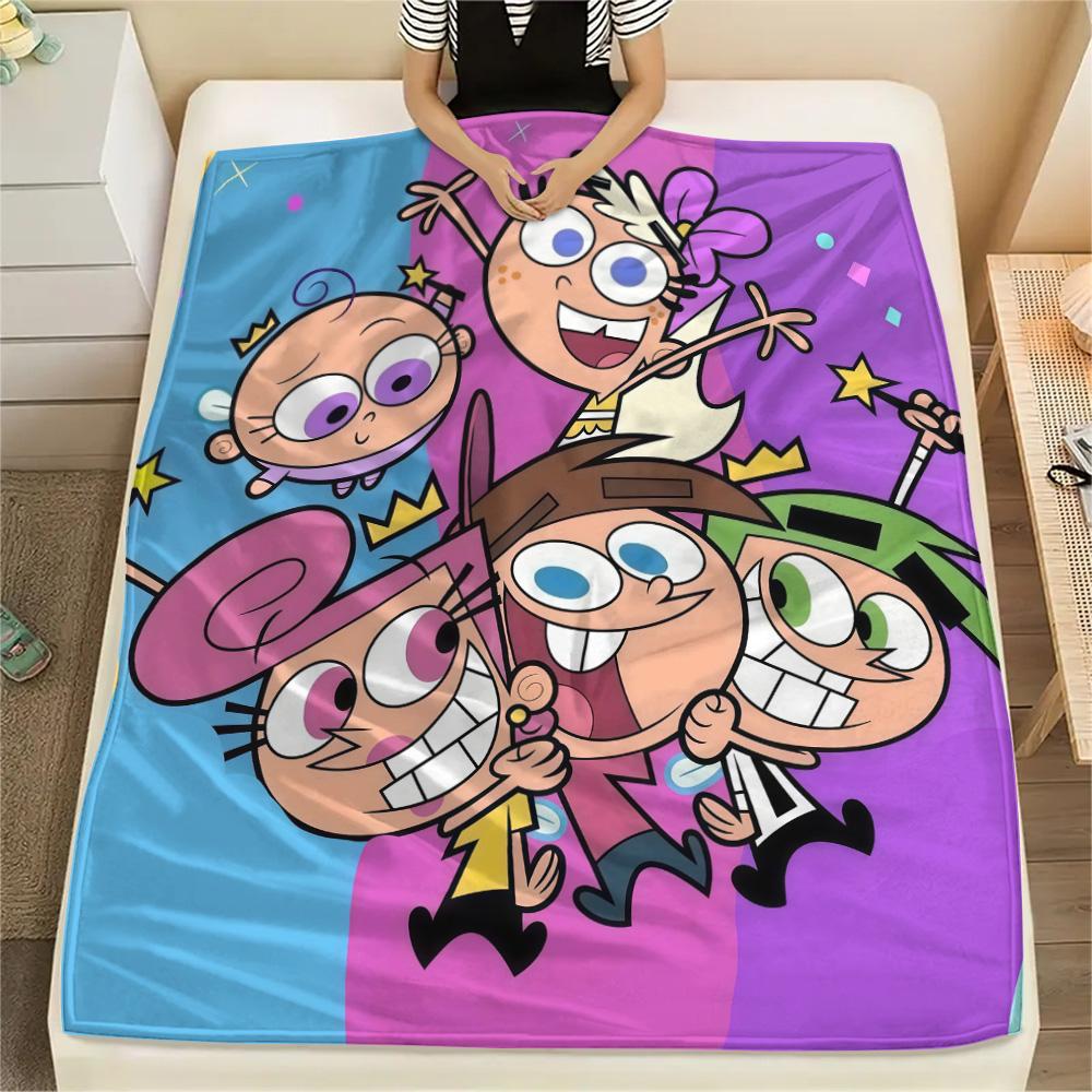 The Fairly OddParents Flannel Blanket, High Quality Comfortable for All Seasons, Home Decor, Warmth and Comfort