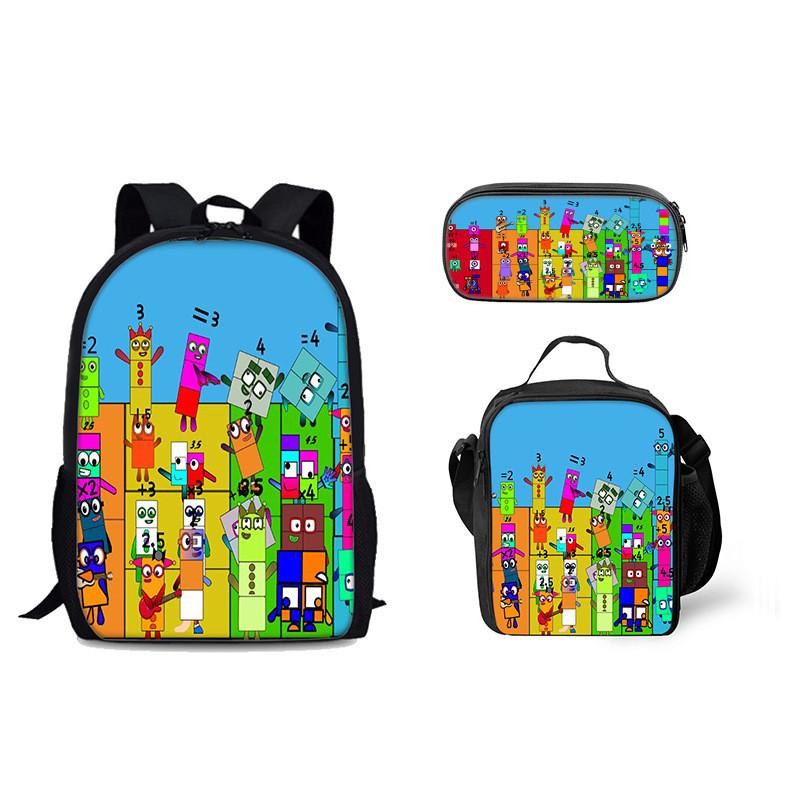 Numberblocks Digital Building Backpack For Kids School Supplies And Storage