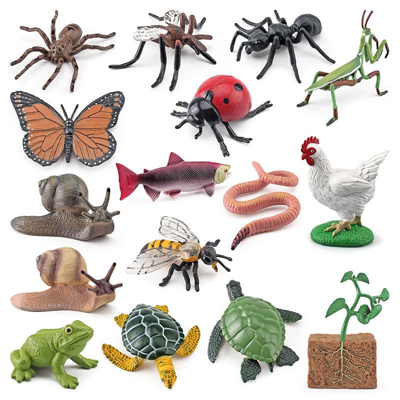 Animal Life Cycle Board Children Plaything Montessori Teaching Aids Plant Animal Growth Cycle Miniature Kit preschool cognitive Playthings