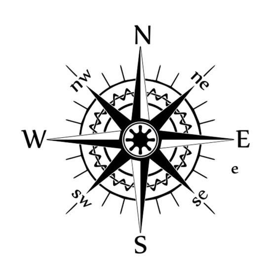 

Компас Светоотражающий ПЭТ Съемный стикер Наклейка Украшение автомобиля чёрный