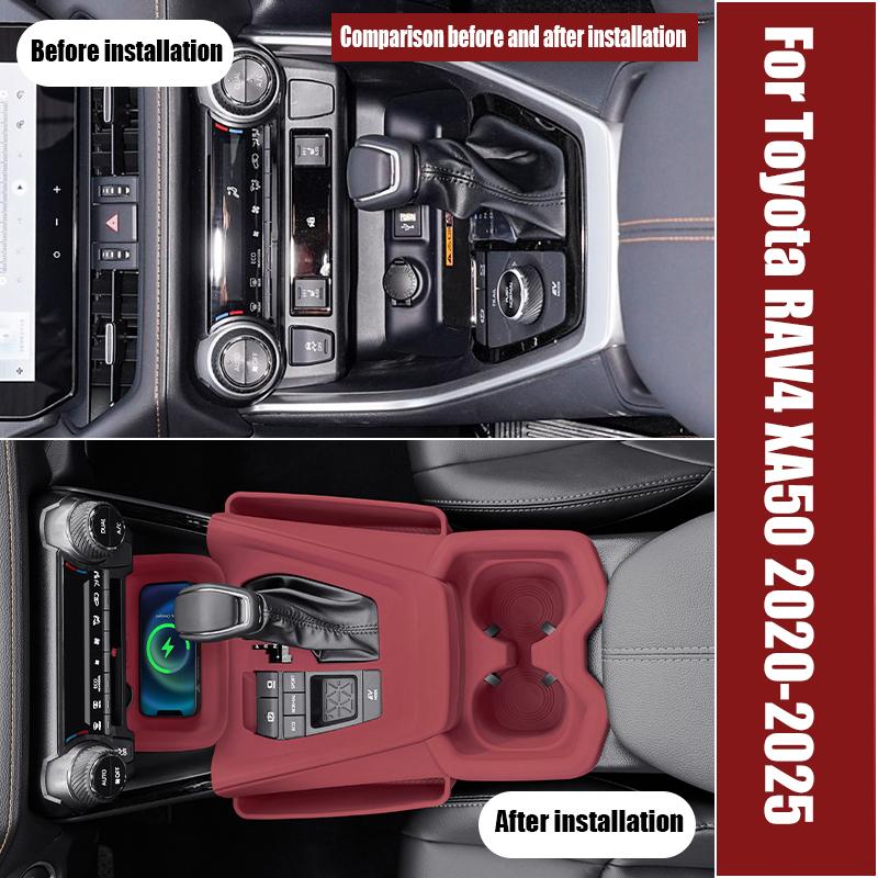 For Toyota RAV4 XA50     2024 2025 Silicone protective pad for gear shift panel interior modification part