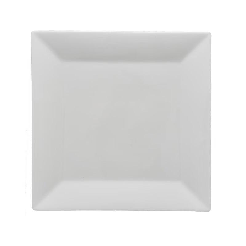 ZISIZ 8-inch Square Ceramic Dinner Plates, Set of 2