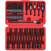 Hi-Spec Impact Driver Bit Set, 40 Pieces, Metric, SAE Compliant, Magnetic Nut Driver, Socket Adapter Included, Torx/Hex Bits, Ideal for Automotive Rep
