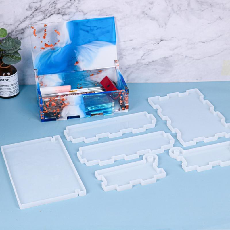 Smooth Storage Box Resin Mold Box Enjoy Handmade Project for DIY Crafts Making Store Various Crafts Jewelry Brushes