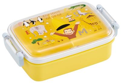 Skater Lunch with a Soft Single Made In Curious George Zoo for Boys and Children's Box, 450ml, Dome-Shaped Lid, Tier, Japan, Design, Girls, RBF3ANAG-A