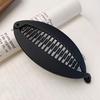 Elegant Bamboo Hair Clip Single Plastic Elliptical, Lace Design Suitable for Ages 14 and Up