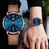 Men's Watch Ultra-Thin 6.5MM Simple Fashion Casual Business Watch Japanese Quartz Movement 40mm Dial Genuine Leather Band Unisex Watch for Men