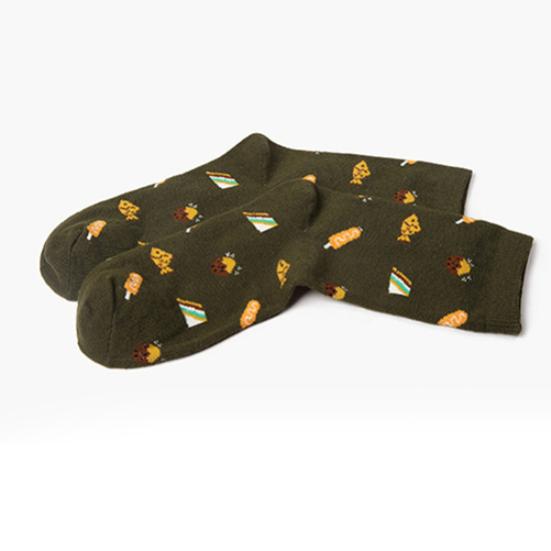 Unisex-Socken mit Cartoon-Motiv (Sushi, Früchte, Sushi) aus Baumwollmischgewebe