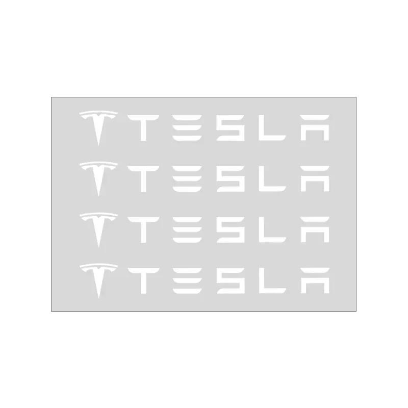 

Car Sticker Tesla 4Pcs Car Door Handle Stickers Tire Rear View Mirror Decals For Tesla Model 3 Model X S 2016-2020 Decals TM3 TM білий