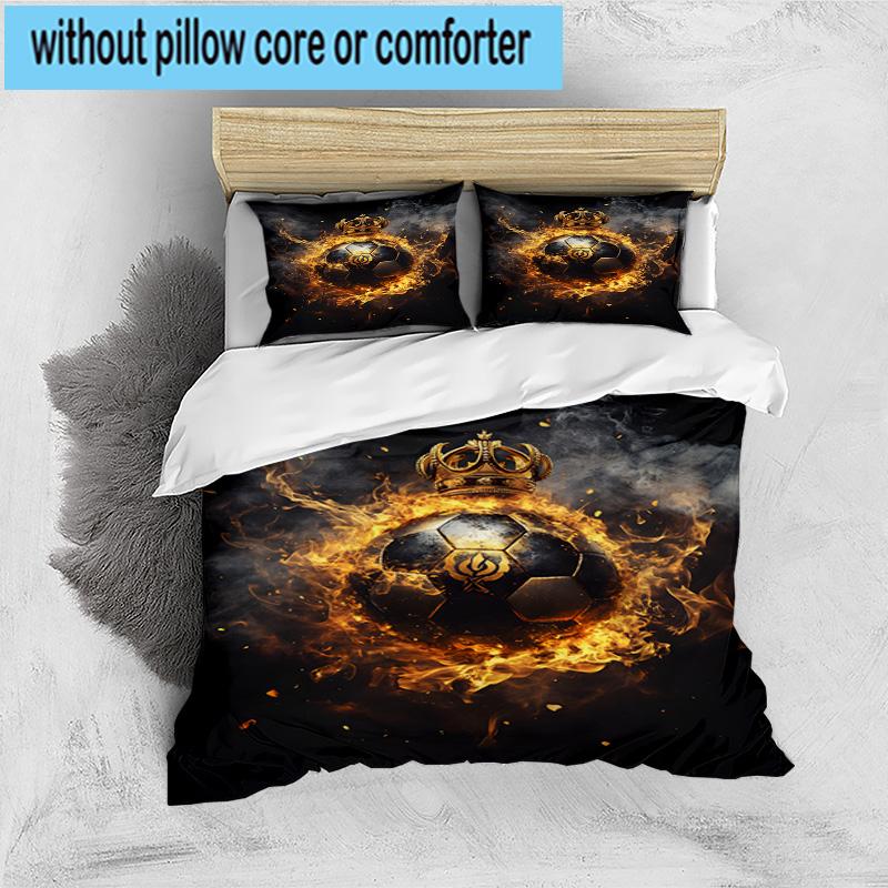 3PCS Basketball Crown Fire Sport 3pcs Bedding,Including 3PCS Duvet Cover And 2pcs Pillowcases Perfect for Christmas,Ideal for Bedroom, Dormitory