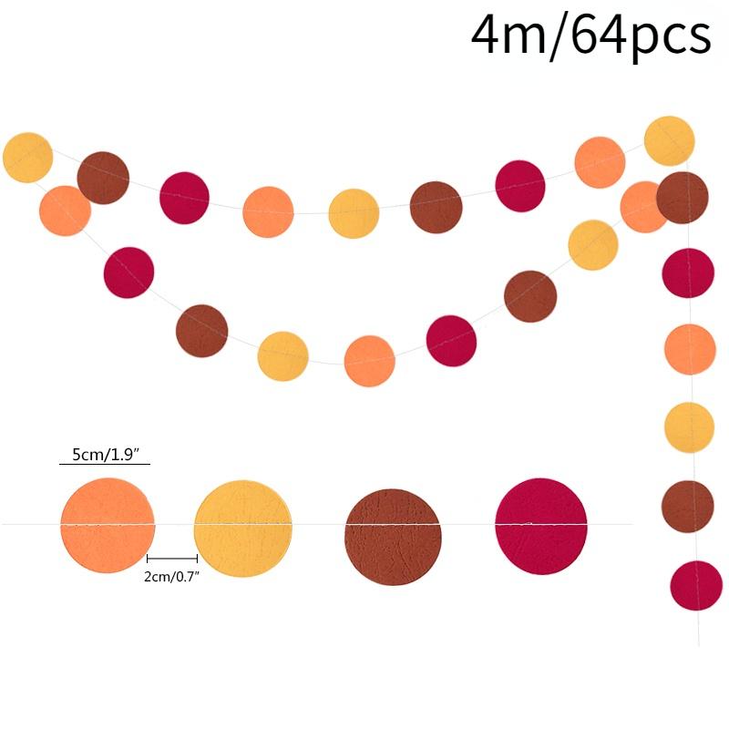 4m Autumn Leaves Maple Garland Thanksgiving Decoration Flag Banner Wall Fireplace Halloween Christmas Decor