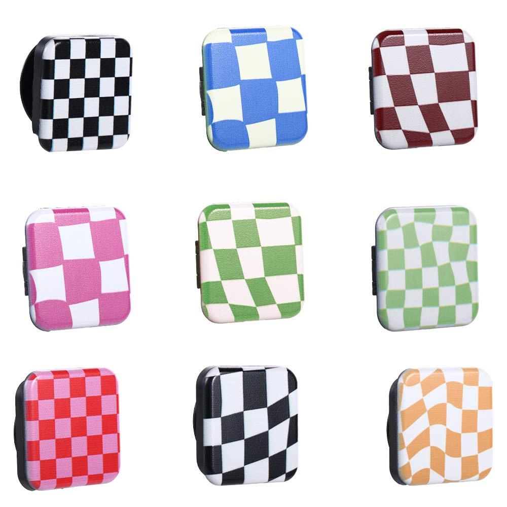 Cellphone Finger Grip Compact Mirror Gift for her Personalized Plaid Mirror Makeup Mirror Cosmetic Mirror Phone Stand Holder