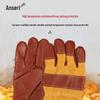 Anserui Short Cowhide Welding Protective Gloves