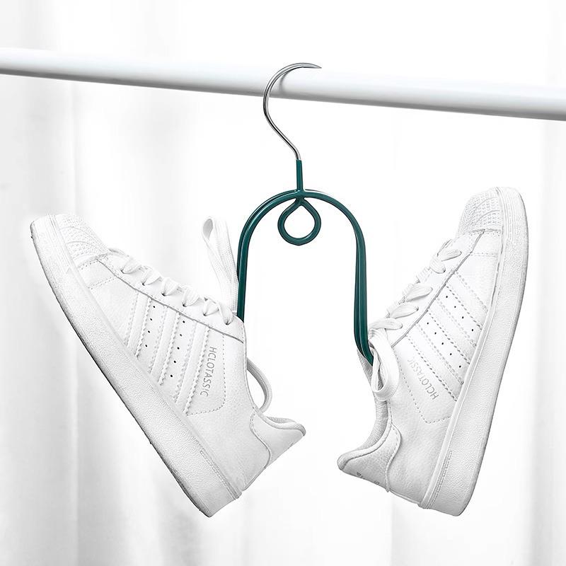 Windproof Indoor/Outdoor Shoe Drying Rack with Hanging Hooks