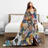 Inazuma Eleven Axel Blaz Gouenji  Blanket  Camping Flannel Throw Blanket For Couch Bed Super Soft Custom DIY Quality Bedspread