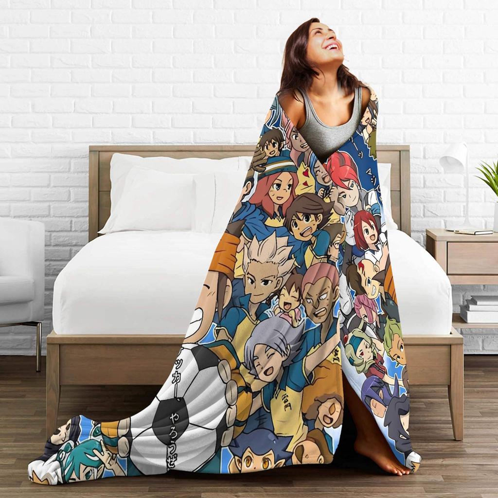 Inazuma Eleven Axel Blaz Gouenji  Blanket  Camping Flannel Throw Blanket For Couch Bed Super Soft Custom DIY Quality Bedspread