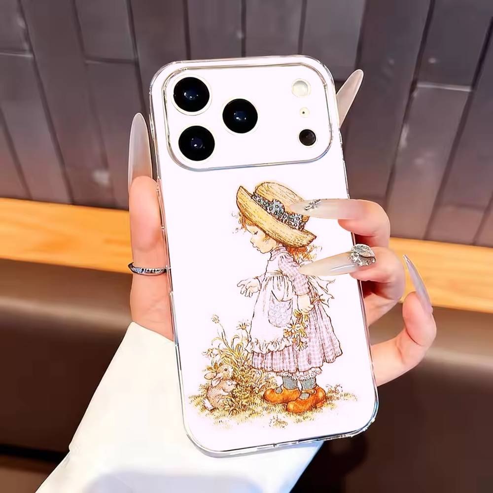 Art S-Sarah K-Kay Pattern Phone Case For iPhone17,16,15,14,13,12,11 Plus,Pro Max Soft Transparent Cover