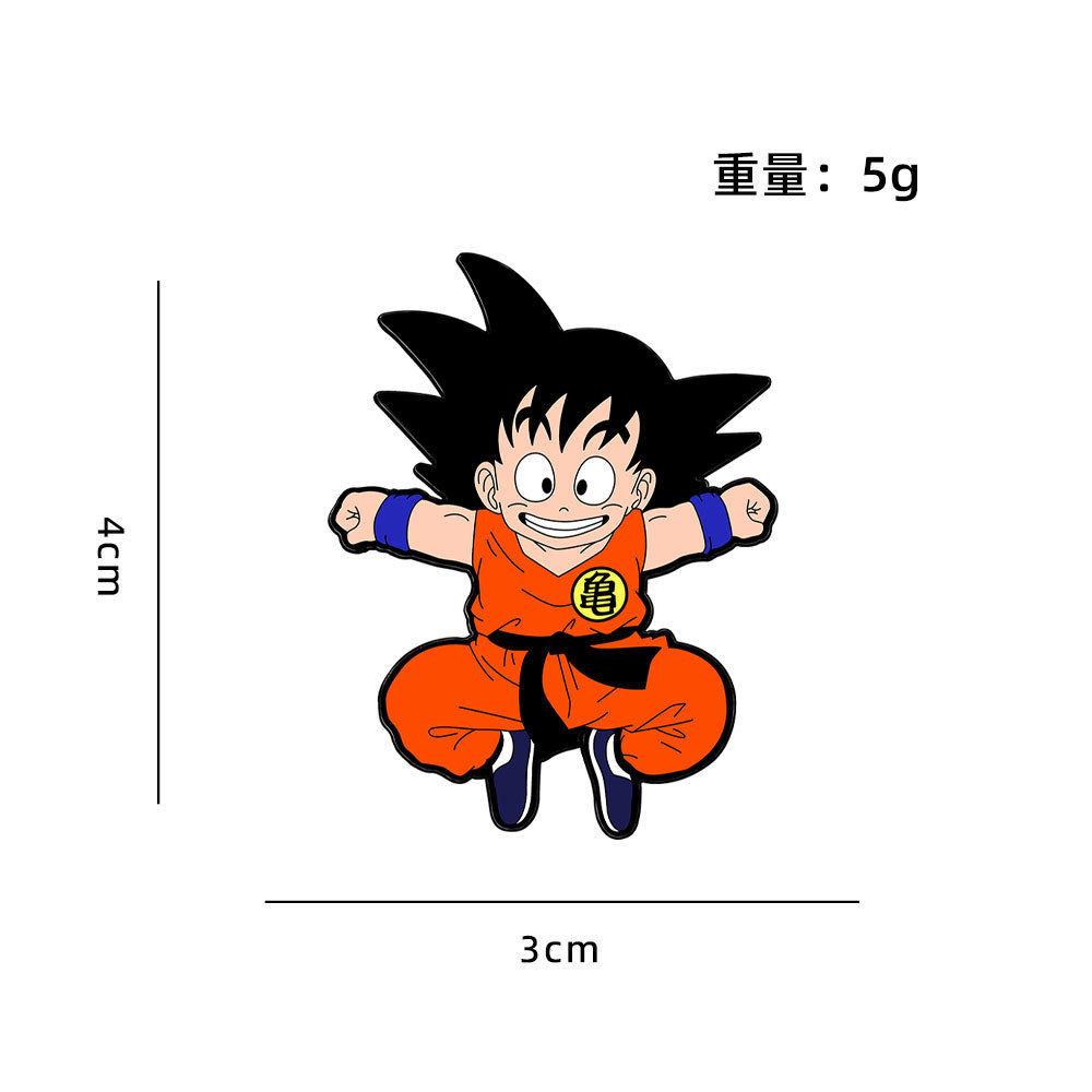 Dragon Ball Peripheral Adorable Metal Badge Diy Wukong Brooch Accessories Doll Anime Cartoon Spooky Holiday Unisex Pouch Pin