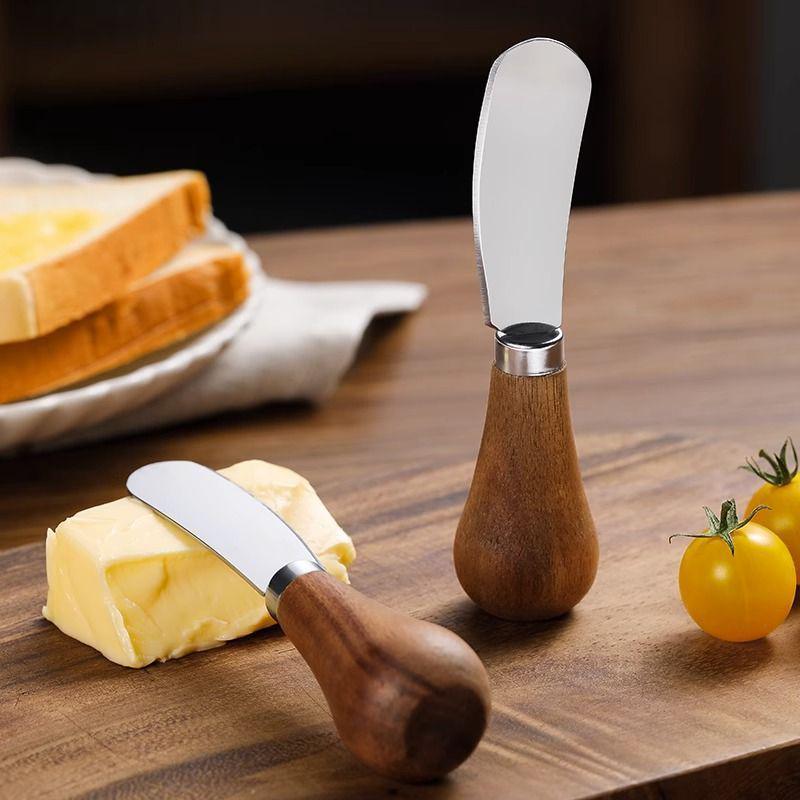 Acacia Wood Cheese & Butter Spreader with Stainless Steel Blade