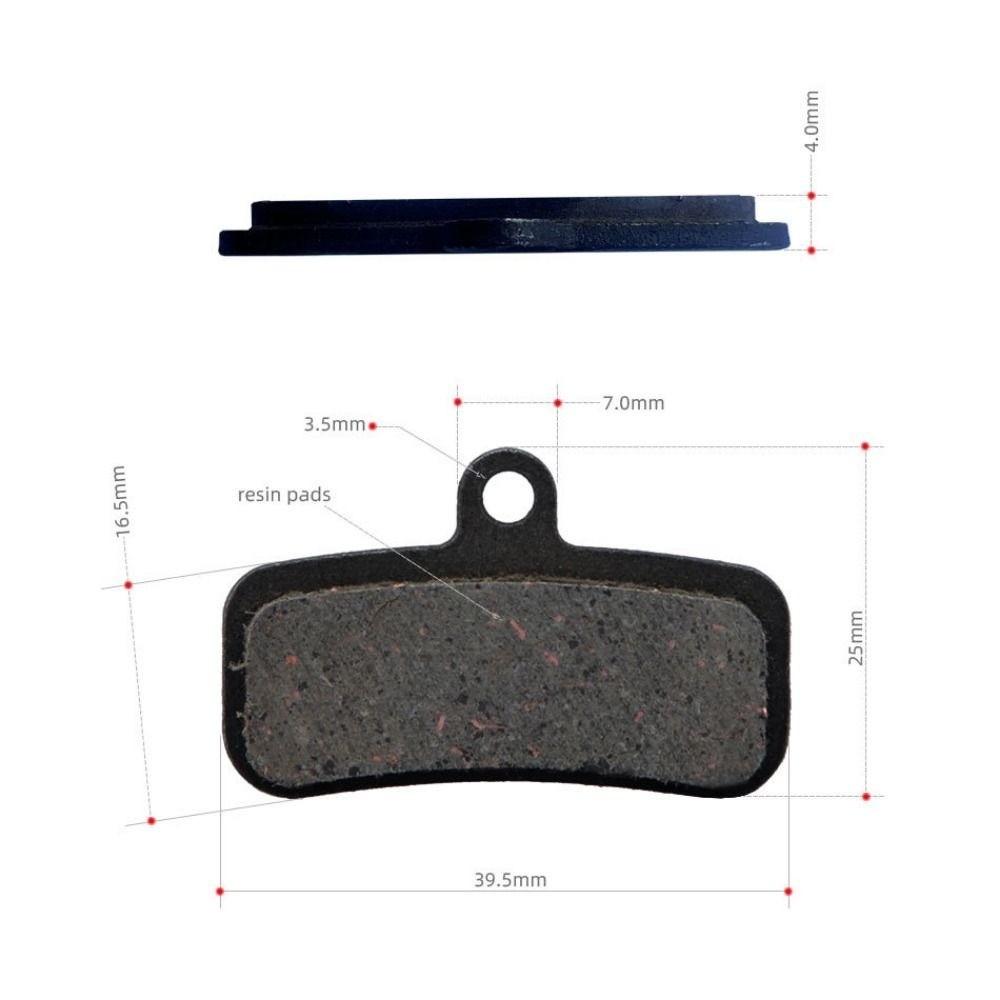 1set Metal 4-piston Hydraulic Brake Pads Mountain Bike Brake Pads  Electric Scooter Oil Accessories