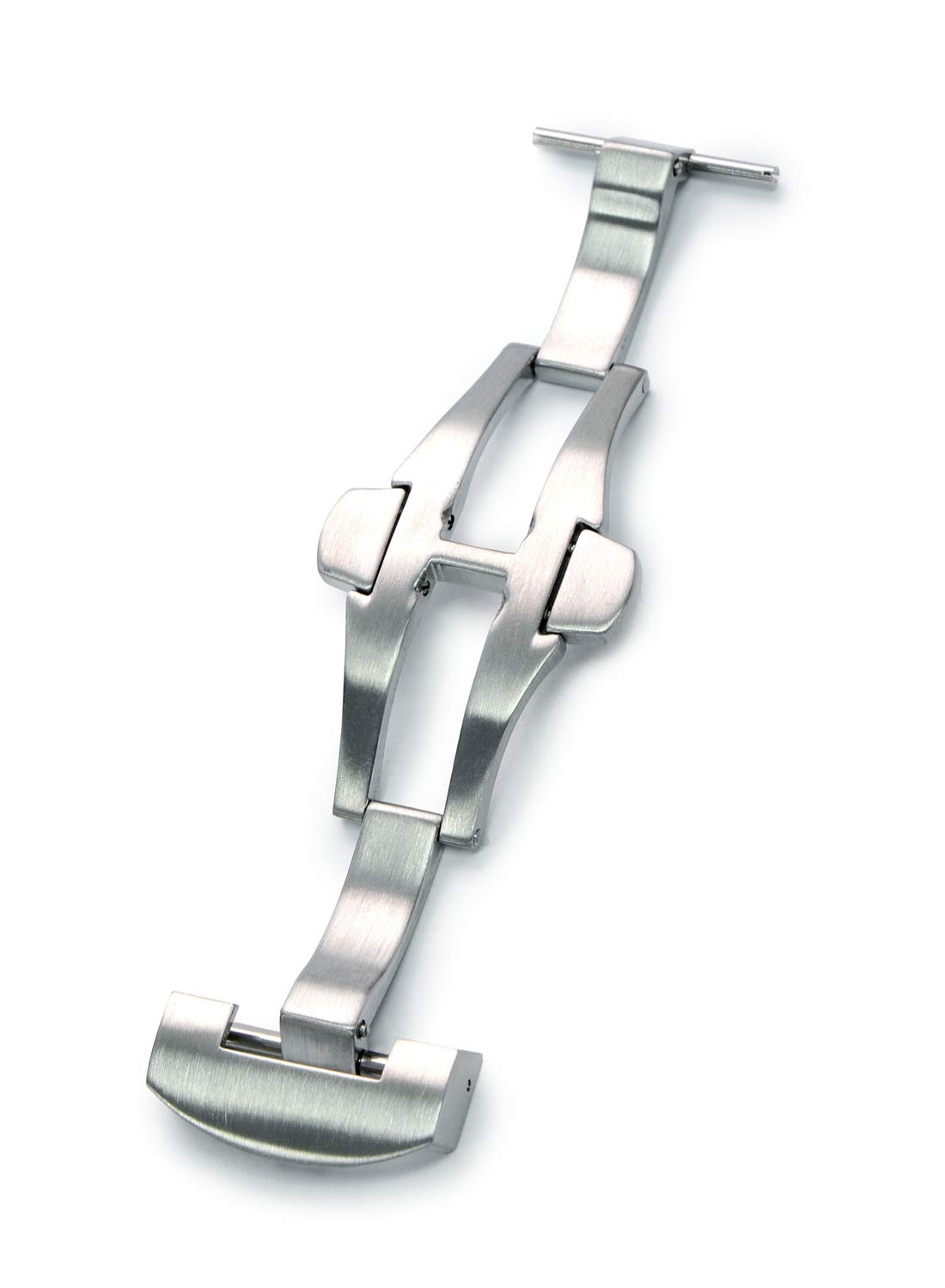 CASSIS Watch Strap with D-Buckle (PAB D-BUCKLE) - Satin Finish, 22mm, Silver, with Replacement Tool (CAPABSSS022)