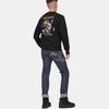 Evisu Letter Print Crew Neck Pullover Long Sleeve Sweatshirt Unisex sweatshirt Black 2EAGNM1SW424XXCT