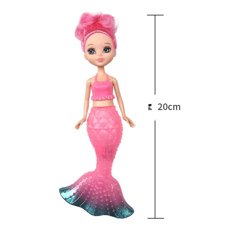 20CM mini barevné odlesky panenka princezna mořská panenka Dívčí hračka 3D velké oči BJD princezna kompletní oblečení kolekce šatů Dětská panenka dárek