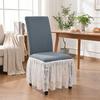 Stretchable Elastic Chair Cover Thickened Full Wrap Stool Cover Chair Cover with Skirt  Home Use
