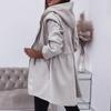 Damesjas Windbreaker Stijl Capuchon Trekkoord Taille Grote Zakken Effen Kleur Rits Thermisch Lange Mouw Fietsen Wandelen Workout Lente Herfst