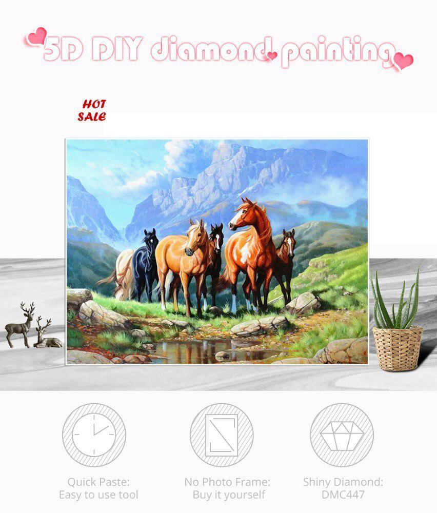Diamond Painting Full Display Animal Horse Embroidery Sale Picture Of Rhinestone Diamond