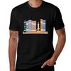 Jane Austen Bookshelf Tshirt Basic Crew Neck Short Sleeve Top