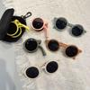 Foldable Kids' Round Retro Sunglasses with UV Protection