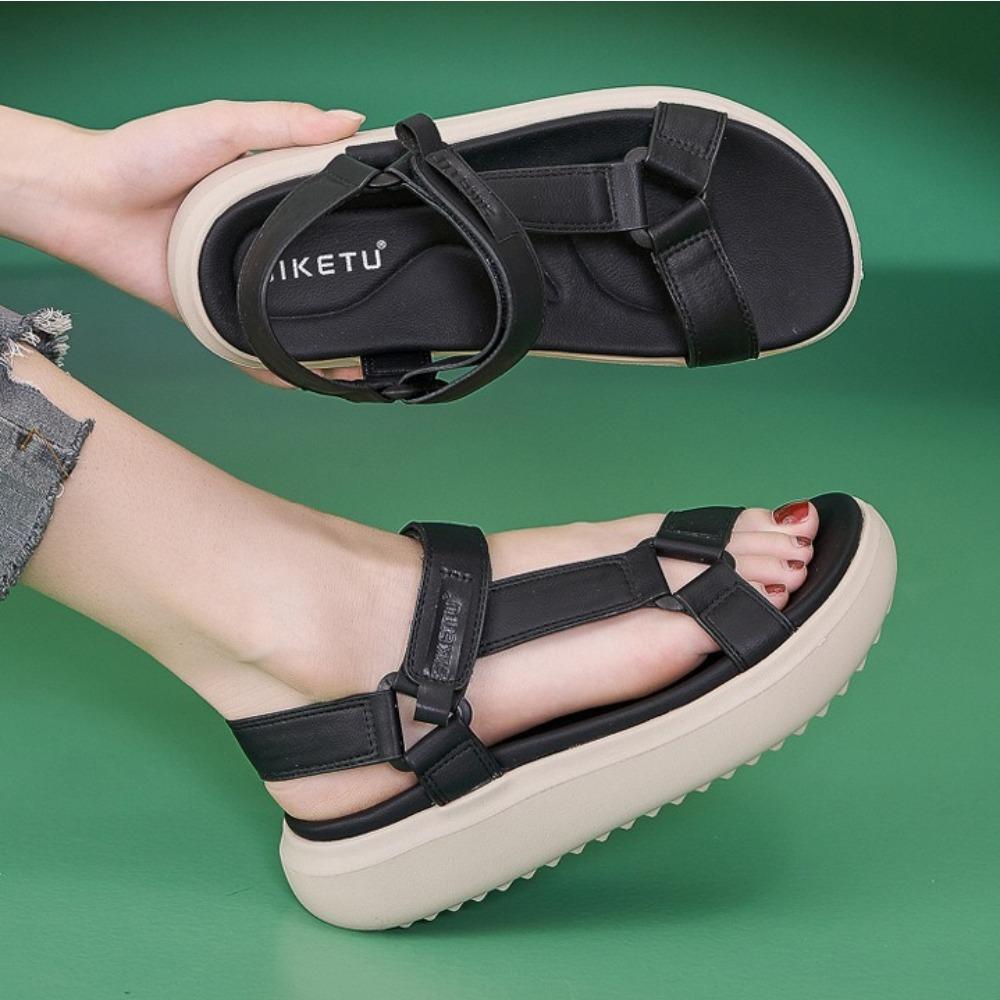Sandals for Women's 2026 Summer New Lightweight Sandals for Casual Sports Comfort Thick Bottom Large Platform Womens Shoes