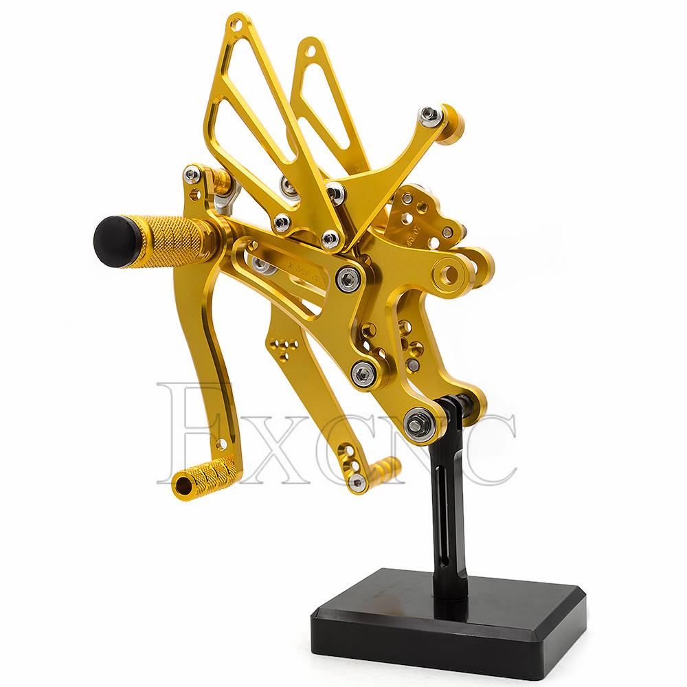 For Yamaha YZF R1 YZF-R1 YZFR1 2004 2005 2006 Motorcycle Footrest Rear Set Footpeg Rearset Foot Peg Pedal Accessories золотой