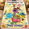 Flannel BlanketMr. Men & Little Miss Custom Name Text Personalized Soft Warm Throw Blanket Home Decor Gift