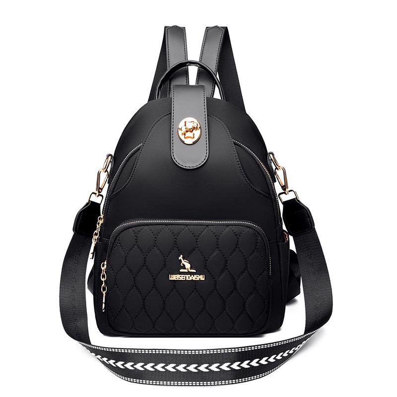 Double-shoulder Bag - Women s Versatile Multi-functional Backpack - Versatile Double-shoulder Bag чёрный