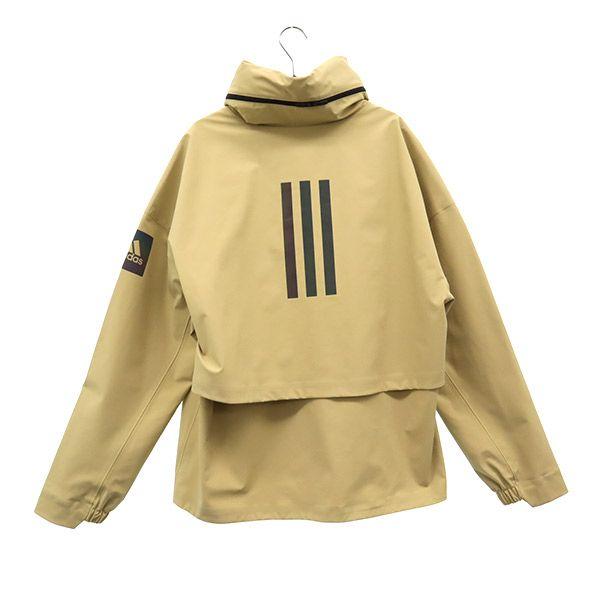 Adidas MYSHELTER Logo Print Nylon Blend My Shelter Rain Jacket M Beige Men's Used