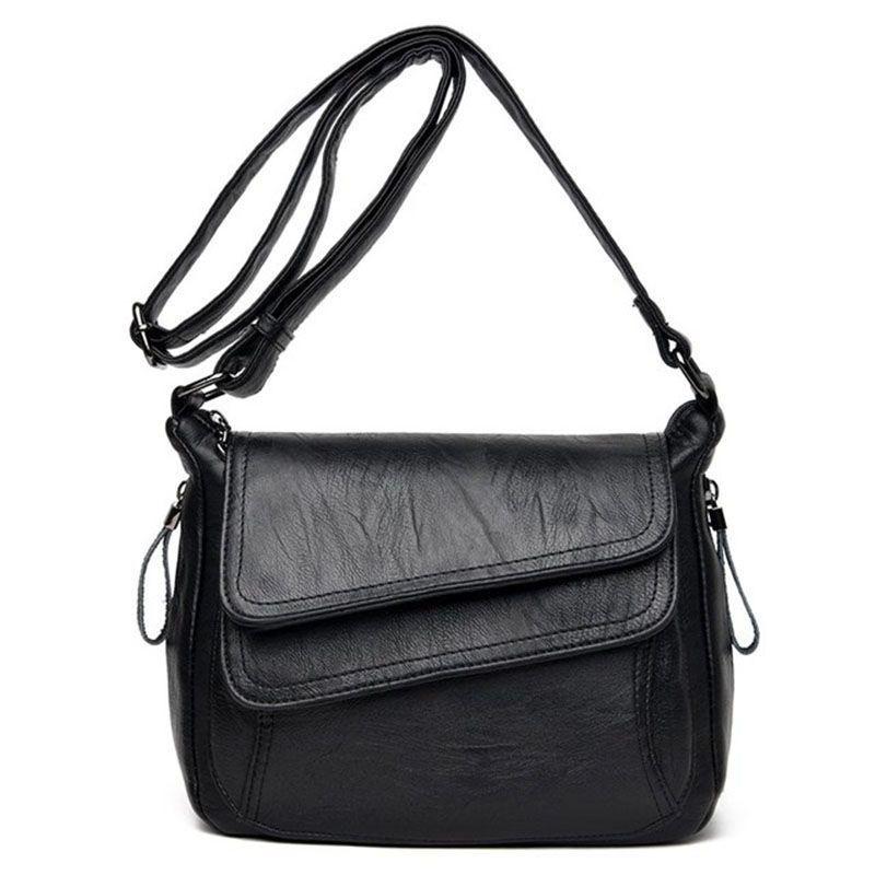 Stylish Women's Casual Shoulderbag Soft Pu Leather Handbag With Adjustable Strap