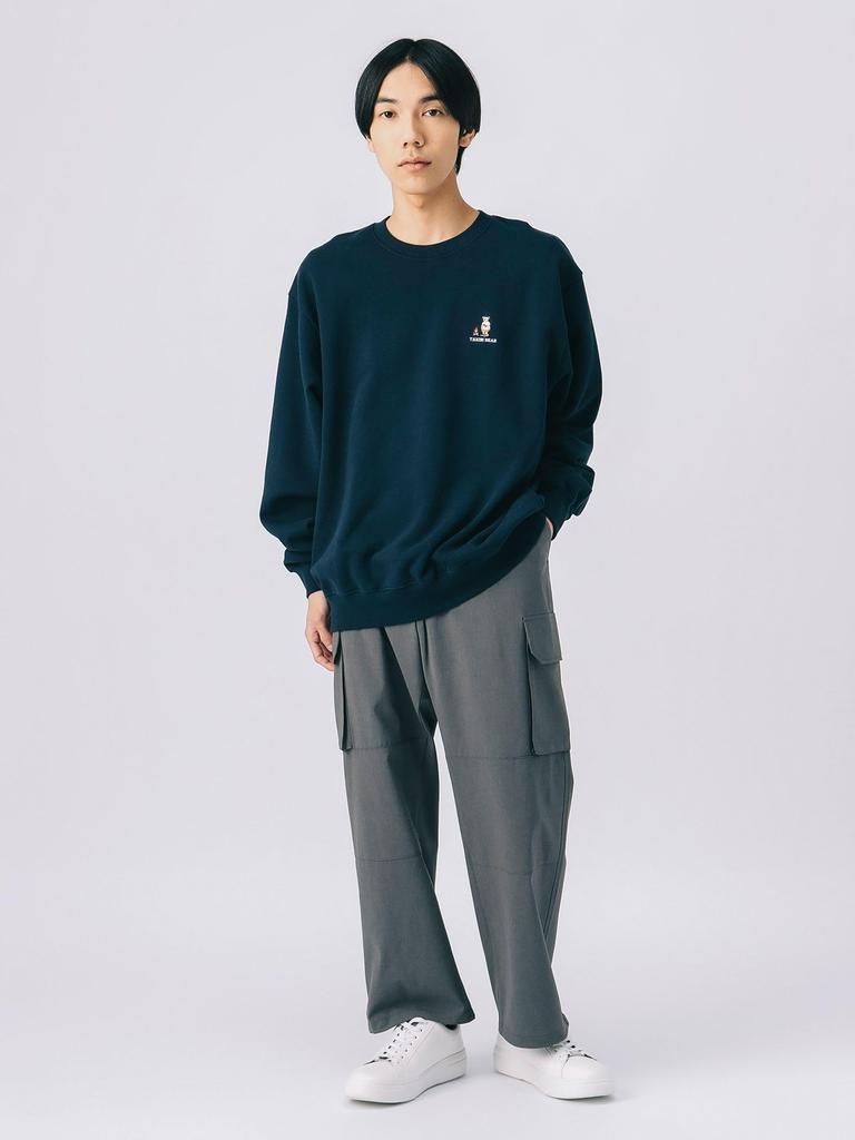 Beams Heart Takibi Bear Big Sweatshirt, Men's Navy, Size L