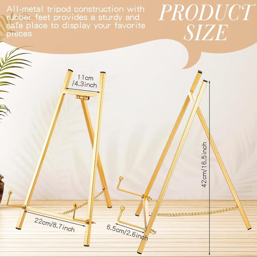 Elegant Easel Stand Metal Wedding Photo Display Rack Table Top Easel Stand  for Wedding Sign