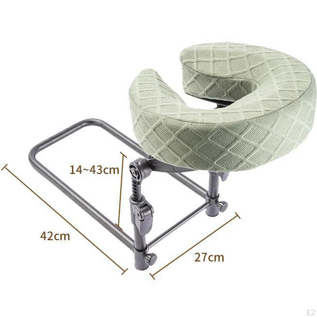 Massage Face Pillow, Hand Support, Adjustable Headrest, Steel, Polyester Foam, Foldable, Suitable
