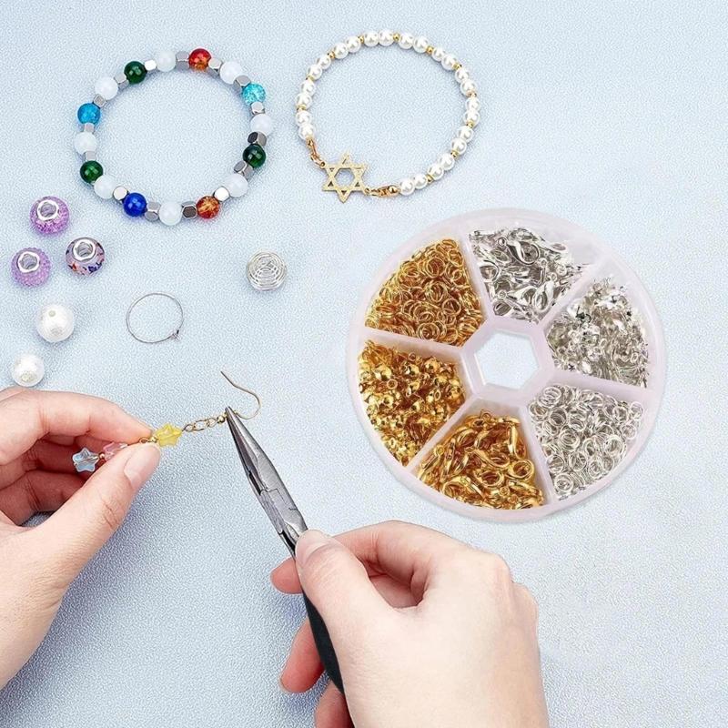 Jewelry Making Set with Pliers Complete Craft Kit for Bracelets and Necklaces Metal Jewellery Accessories for DIY Lover