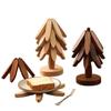 Christmas Tree Bamboo Insulation Pad: Creative Anti-Scald Pot Holder Coaster for Festive Table Decor