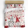 Christmas golden bell red ribbon three-piece quilt cover 3D digital printing bedding set