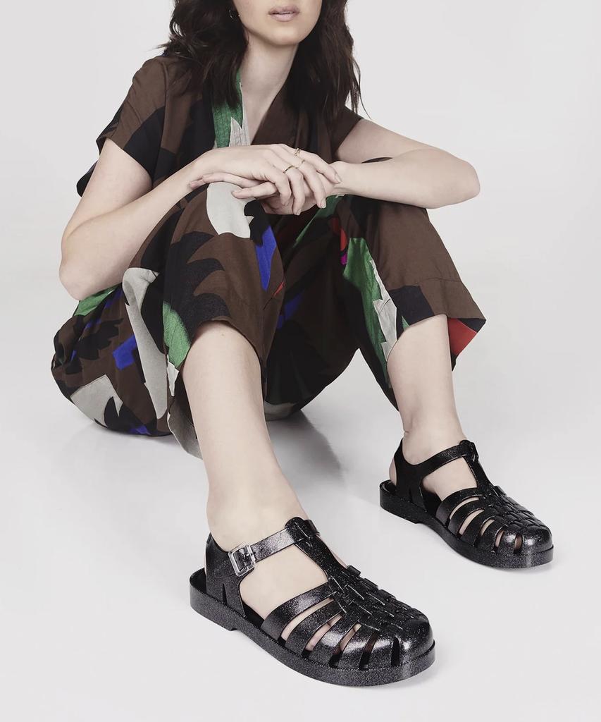 Melissa Possession Shiny Sandals Black
