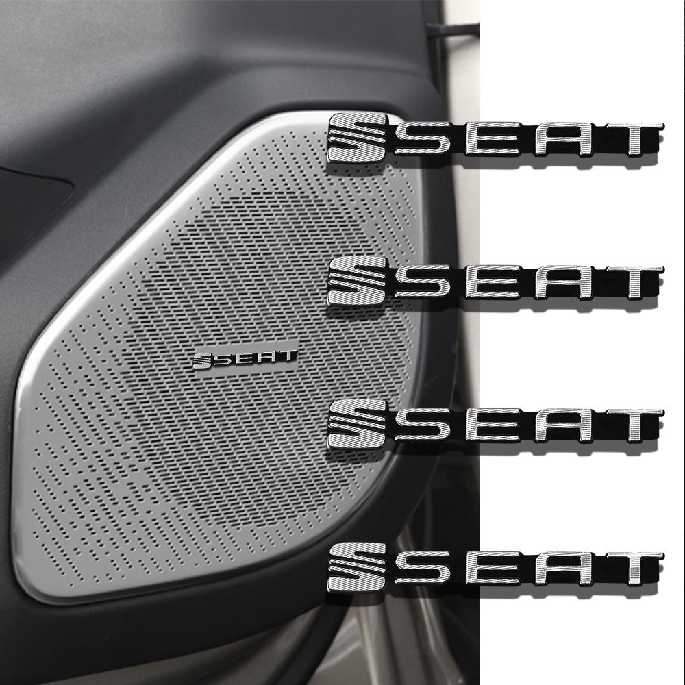 2/4Pcs Car Styling Aluminum Badge Car Audio Decorate Sticker For Seat Cupra FR Leon Ibiza Ateca E-Racer Formentor Born Alhambra HGD6S