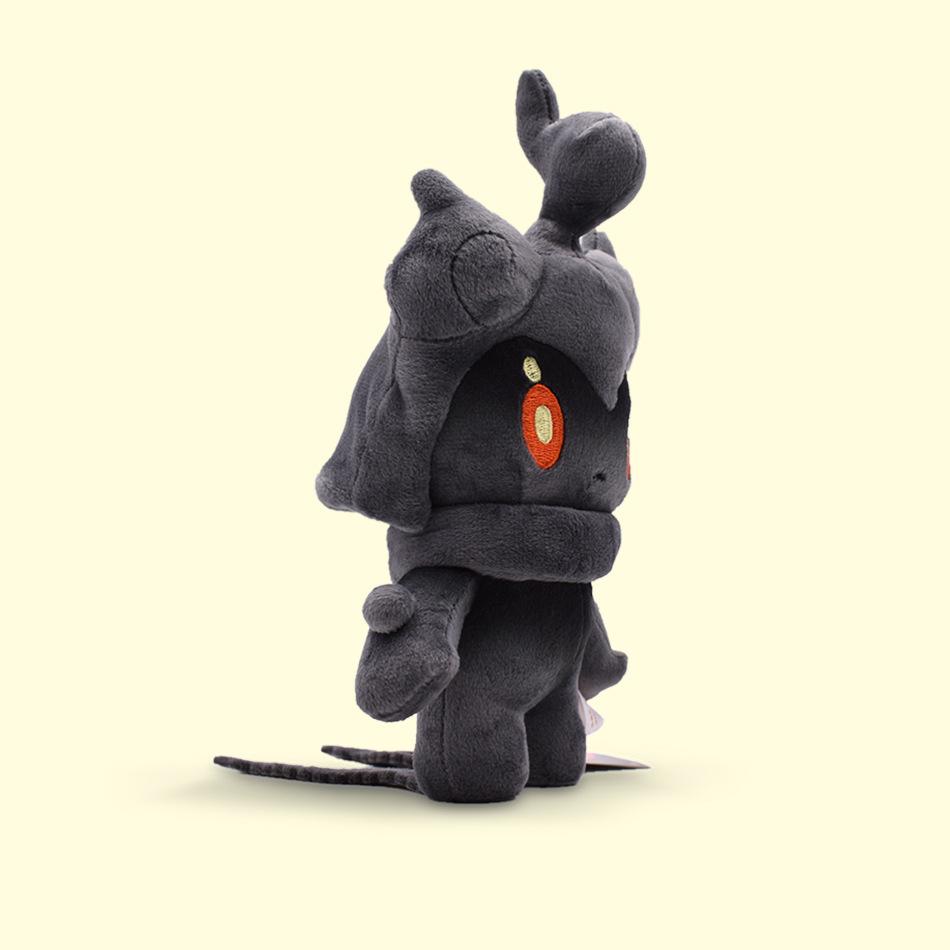 Shiny Marshadow Plush Toy - 25cm Small Size Black & Color Variant, Ghost & Fighting Type Legendary Stuffed Doll, Cute Co