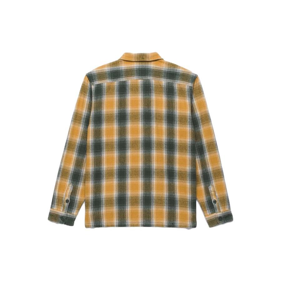 Vans Checkered Single Button Long Sleeve Shirt Men Shirts Yellow VN000AASCMJ